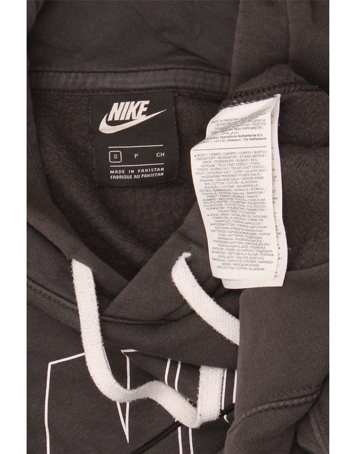 Felpa grafica Nike da uomo, maglione piccolo grigio