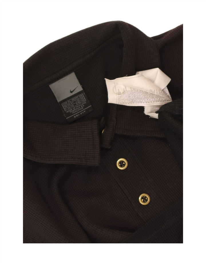 Polo Nike da uomo Dri Fit XL poliestere maculato nero