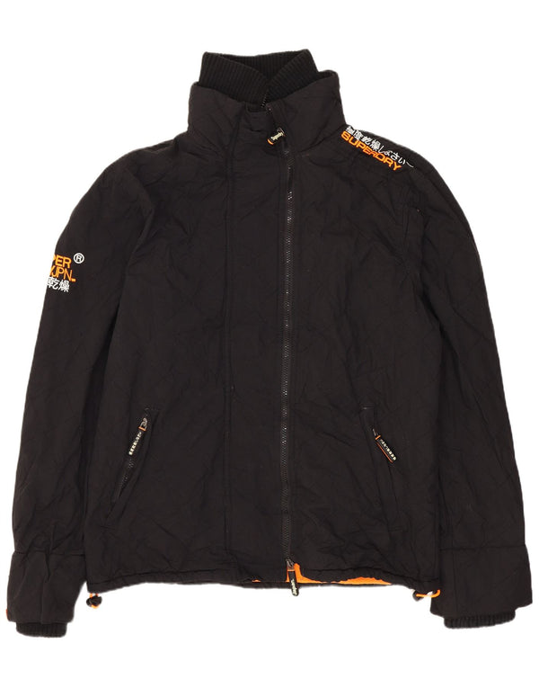 Giacca a vento grafica da uomo SUPERDRY Windcheater UK 40 grande nera