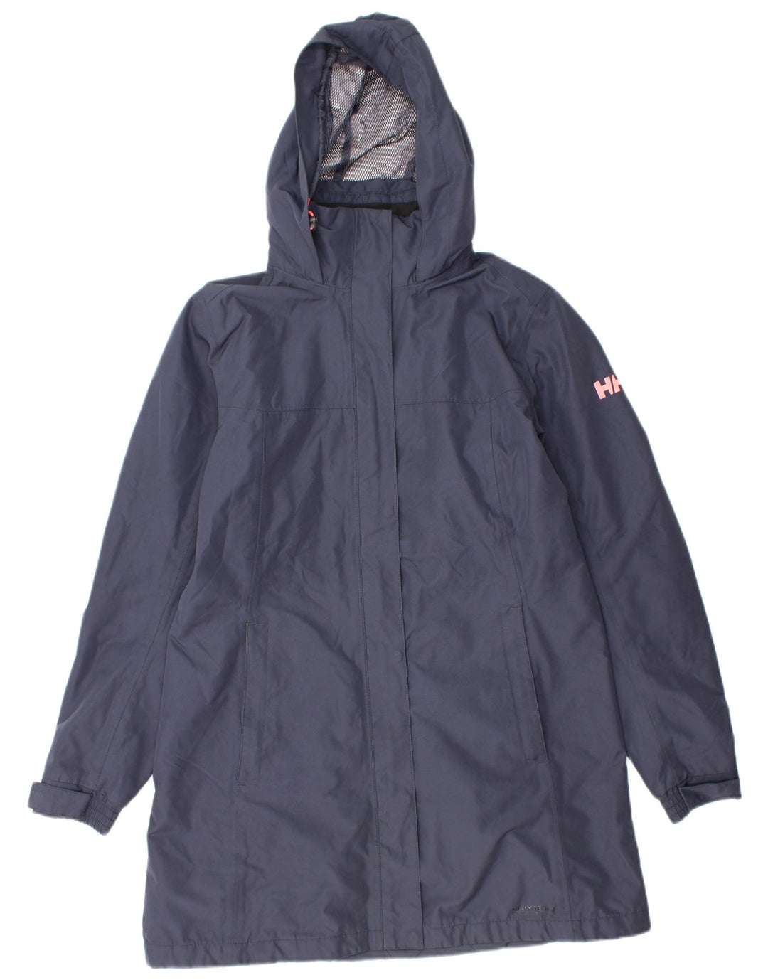 Cappotto giacca a vento con cappuccio da donna HELLY HANSEN UK 14 medio blu navy