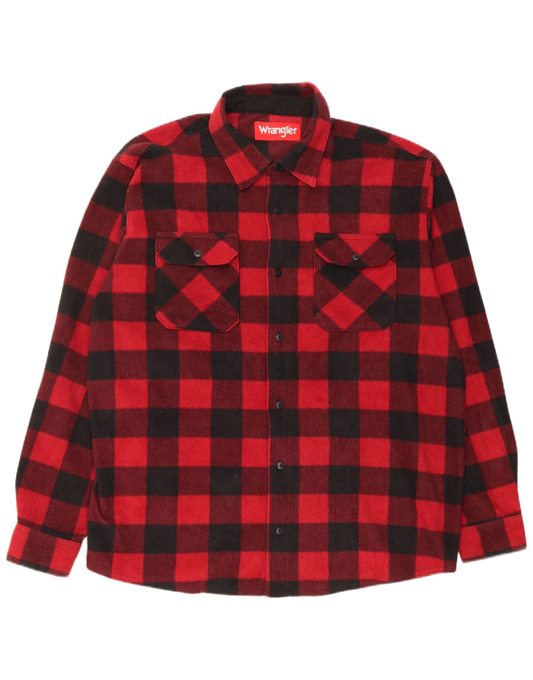 Camicia da uomo in flanella Wrangler XL poliestere a quadri rossi
