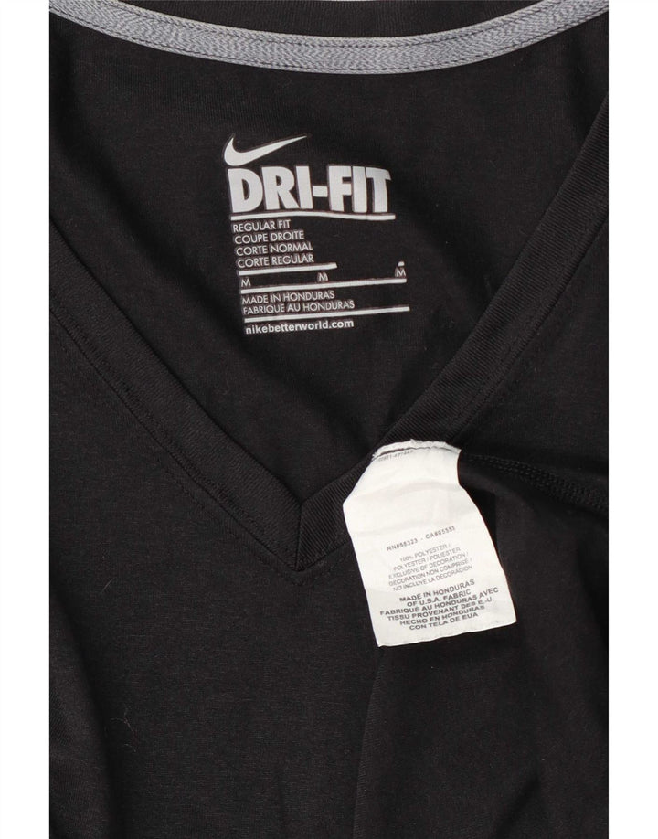 T-shirt Nike da donna con vestibilità regolare, UK 14, poliestere nero medio