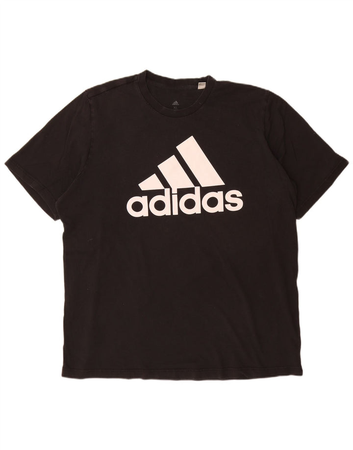 T-shirt grafica da uomo ADIDAS Top XL in cotone nero
