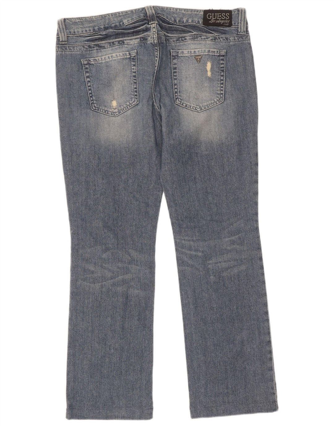 Jeans Bootcut invecchiati Guess da donna W34 L30 cotone blu