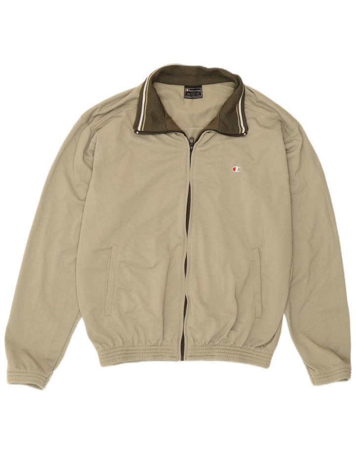 Giacca da tuta da uomo Champion in poliestere beige medio