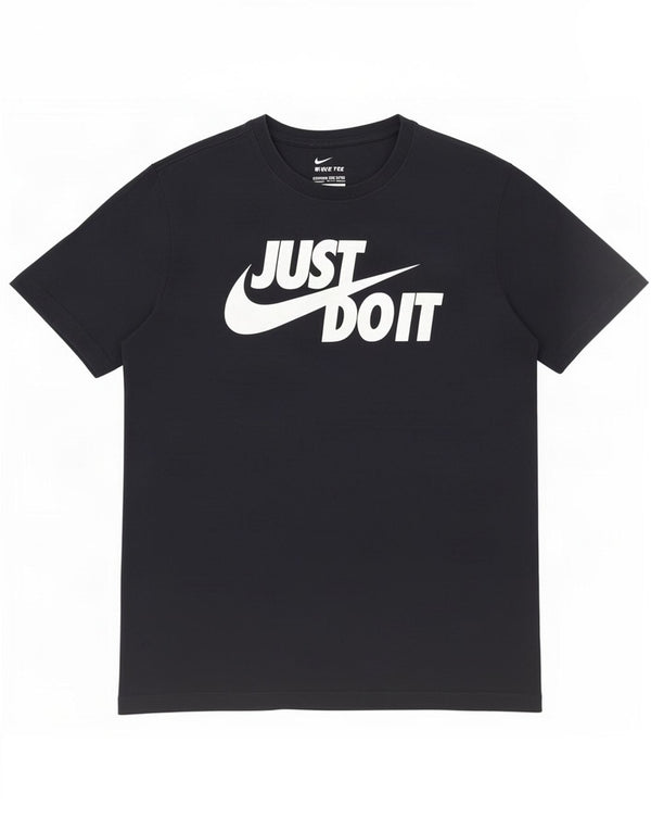 T-shirt grafica da uomo Nike Top in cotone nero medio