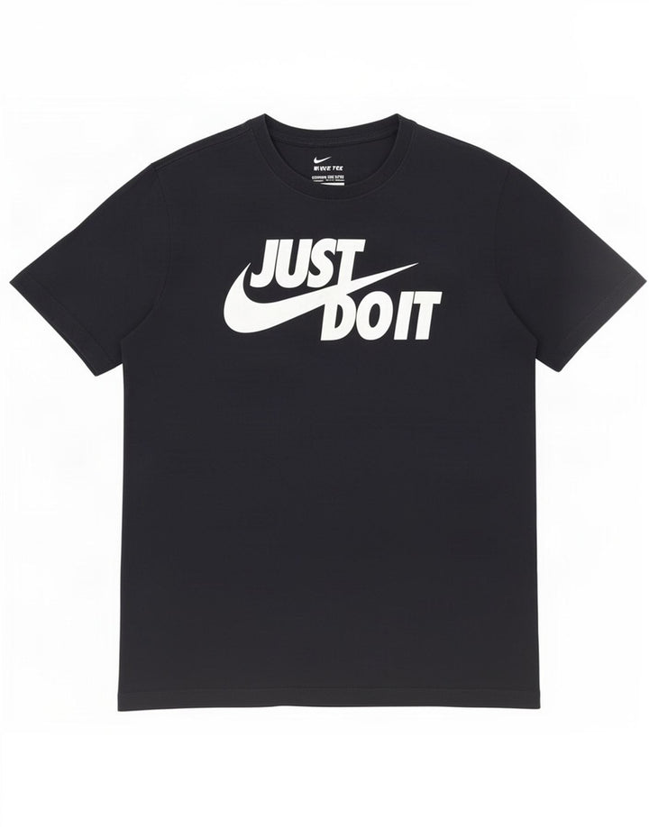 T-shirt grafica da uomo Nike Top in cotone nero medio