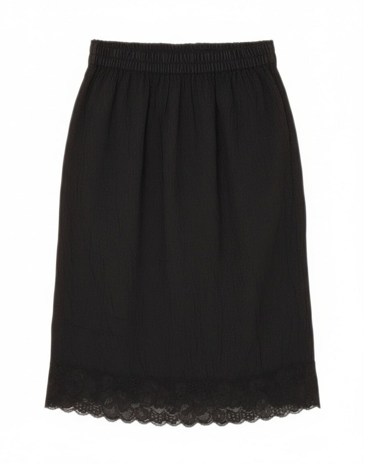 Gonna a trapezio vintage da donna W26 piccola nera