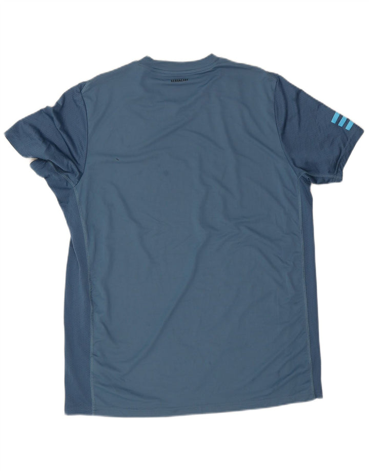 Maglietta Adidas Aeroready da uomo, grande, in poliestere blu