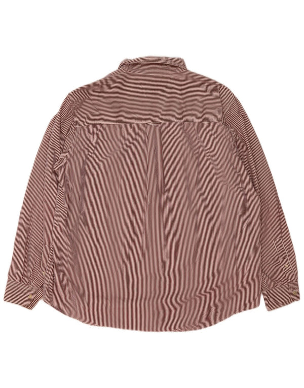 Camicia Chaps da uomo Easy Care 2XL Cotone gessato bordeaux
