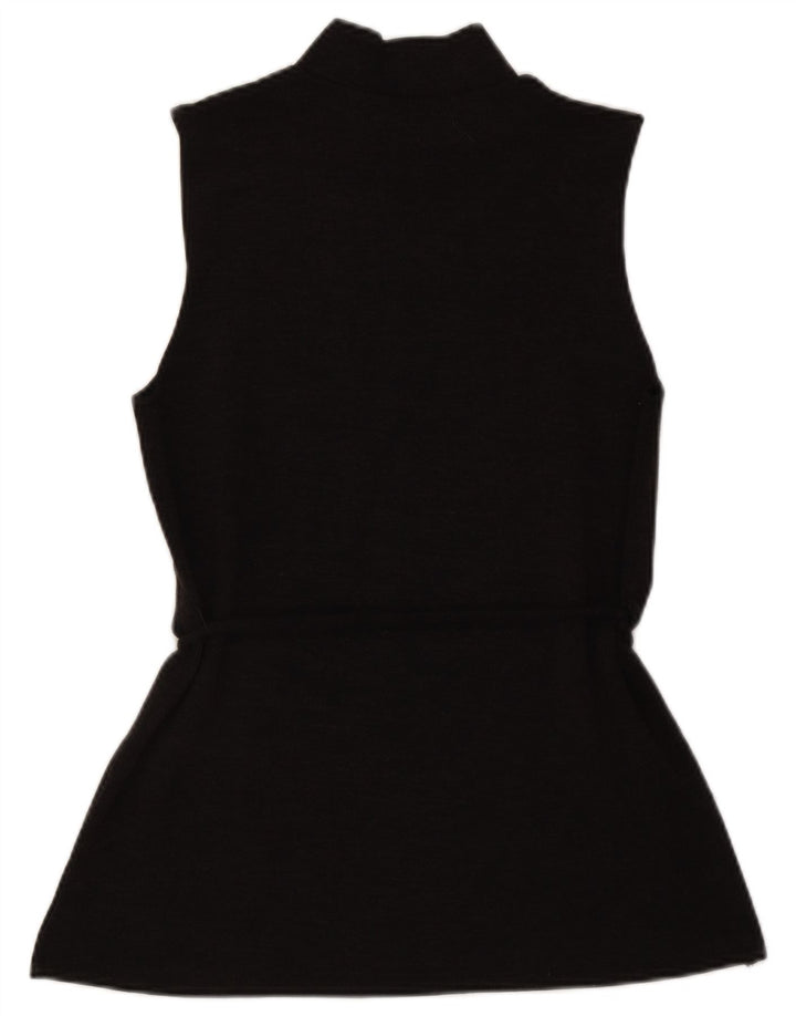 Abito basic senza maniche da donna Zara UK 12 Poliestere marrone medio