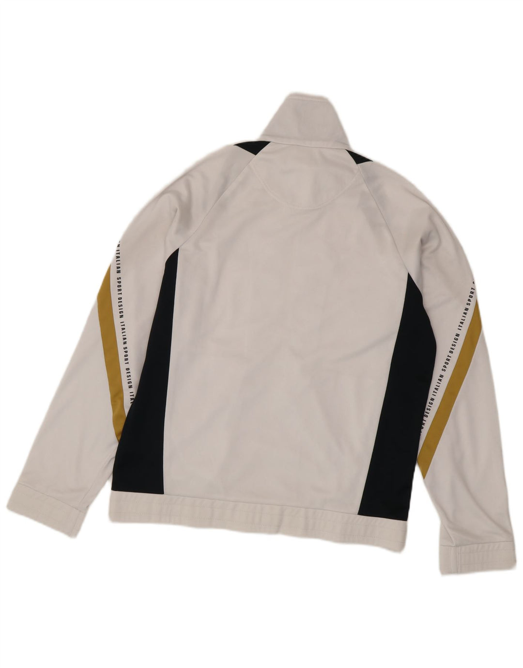 Giacca da tuta grafica da uomo Lotto Top in poliestere color block bianco medio