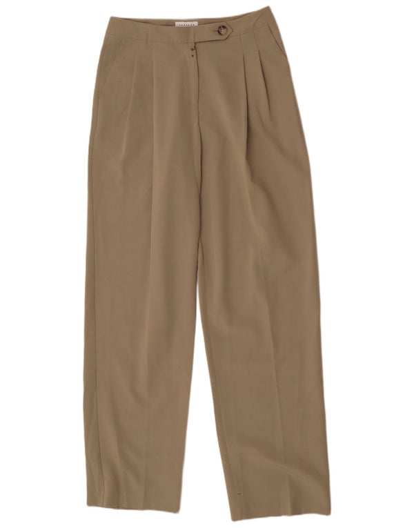 Pantaloni casual con pegged da donna Topshop UK 8 Small W26 L31 Poliestere beige