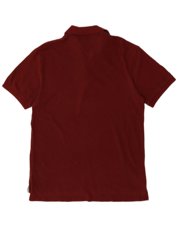 TOMMY HILFIGER Polo da uomo grande in cotone bordeaux