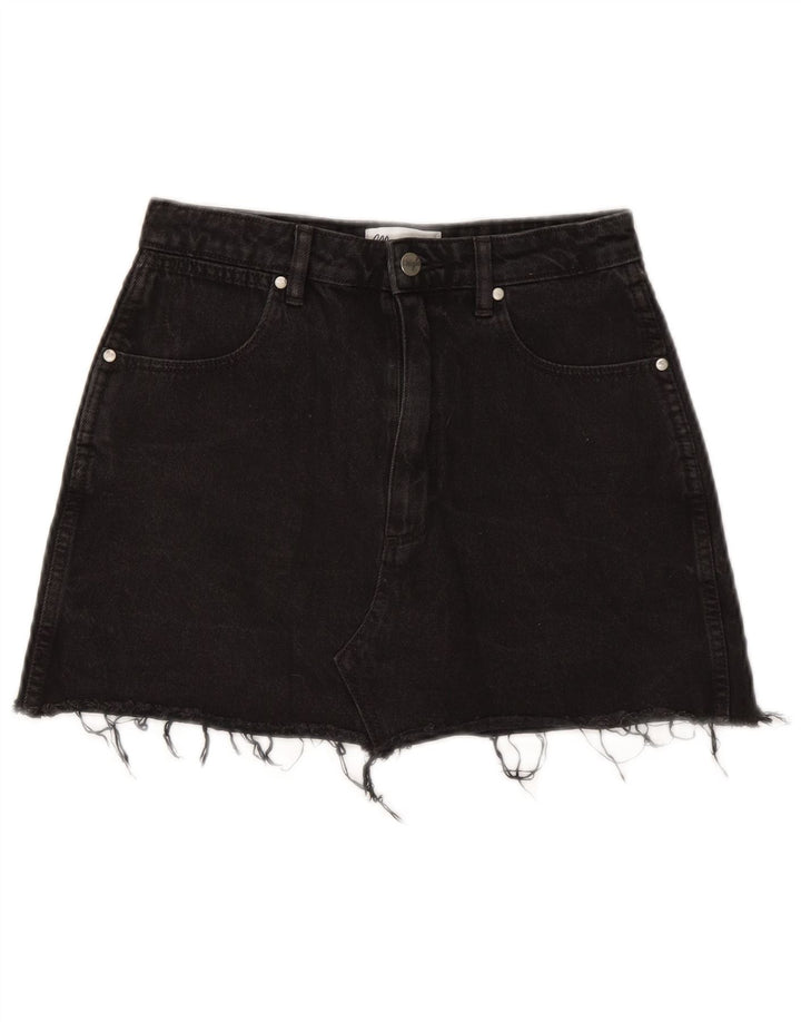 Mini gonna di jeans da donna Wrangler US 9 media W27 cotone nero