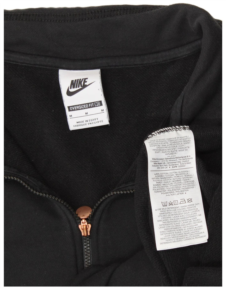Felpa con grafica oversize NIKE da donna UK 14 media nera