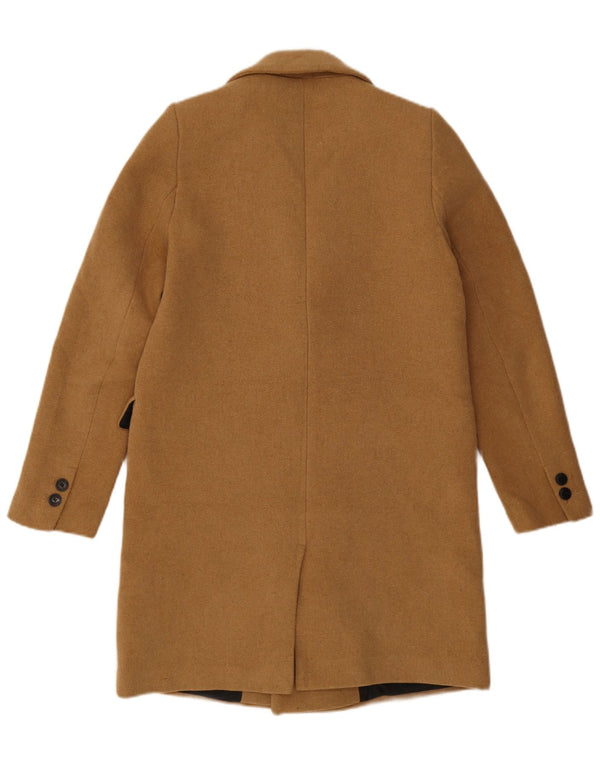 Cappotto doppiopetto oversize da donna Zara UK 10 piccolo poliestere beige