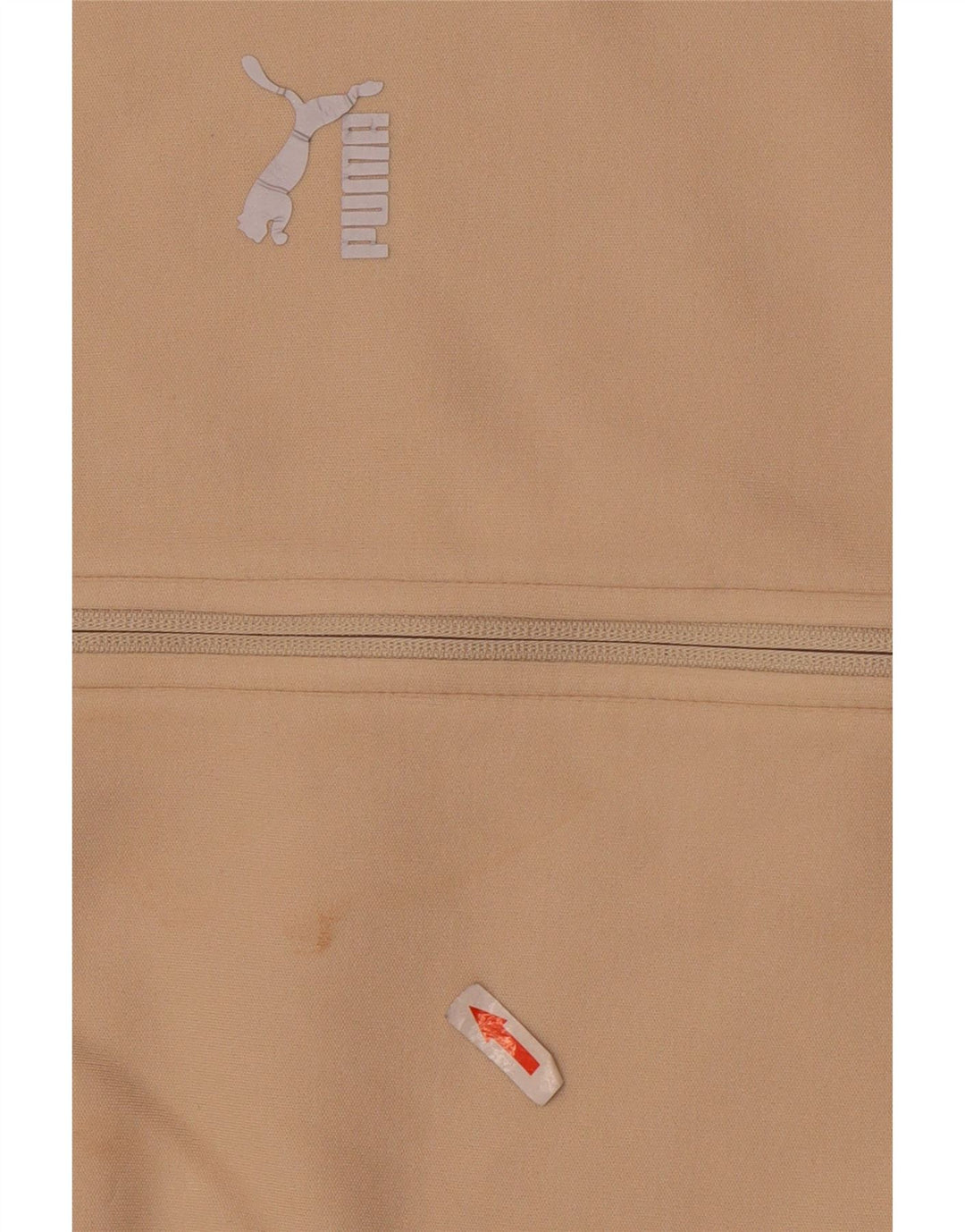 Felpa con cappuccio e zip da uomo Puma in cotone beige medio