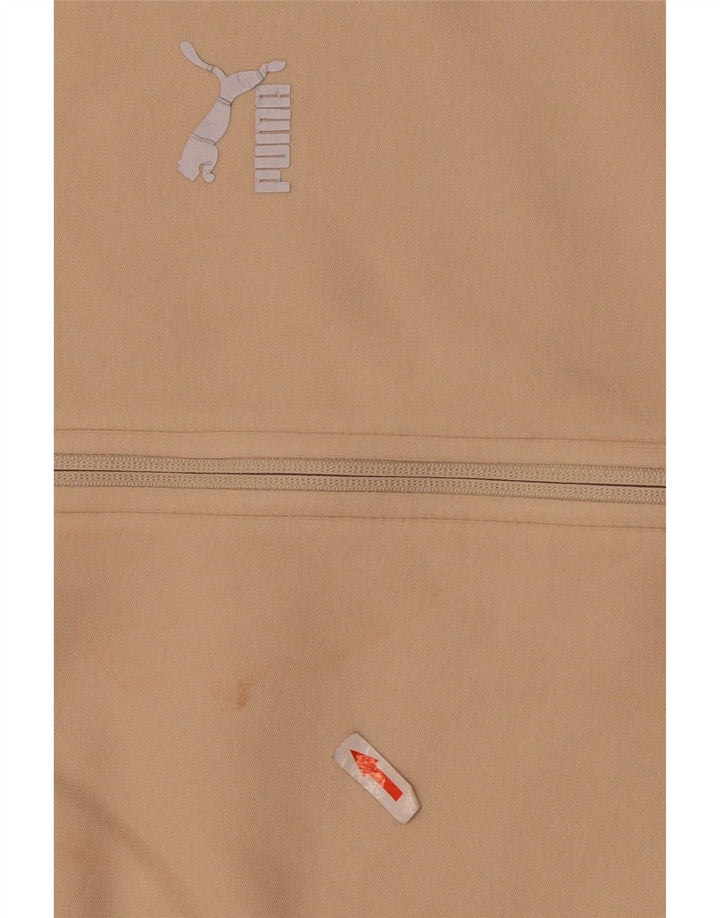 Felpa con cappuccio e zip da uomo Puma in cotone beige medio
