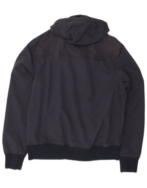 Giubbotto bomber con cappuccio da uomo Fat Face UK 36 piccolo poliestere blu navy