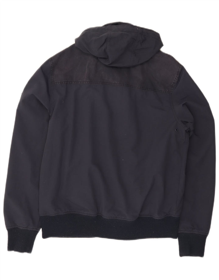 Giubbotto bomber con cappuccio da uomo Fat Face UK 36 piccolo poliestere blu navy