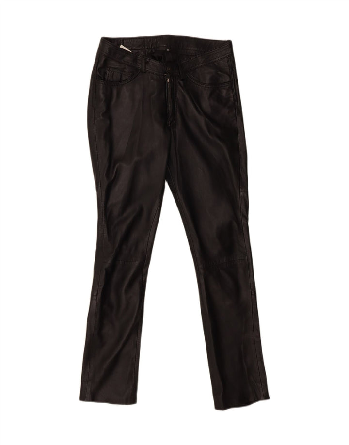 Pantaloni in pelle da donna Gipsy UK 14 medi W30 L31 Pelle nera