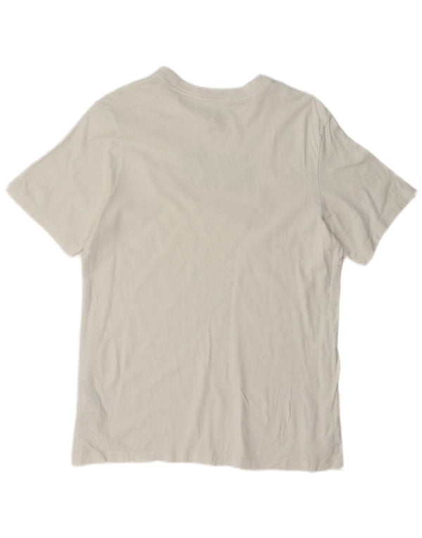 T-shirt grafica da uomo Nike Top in cotone bianco medio
