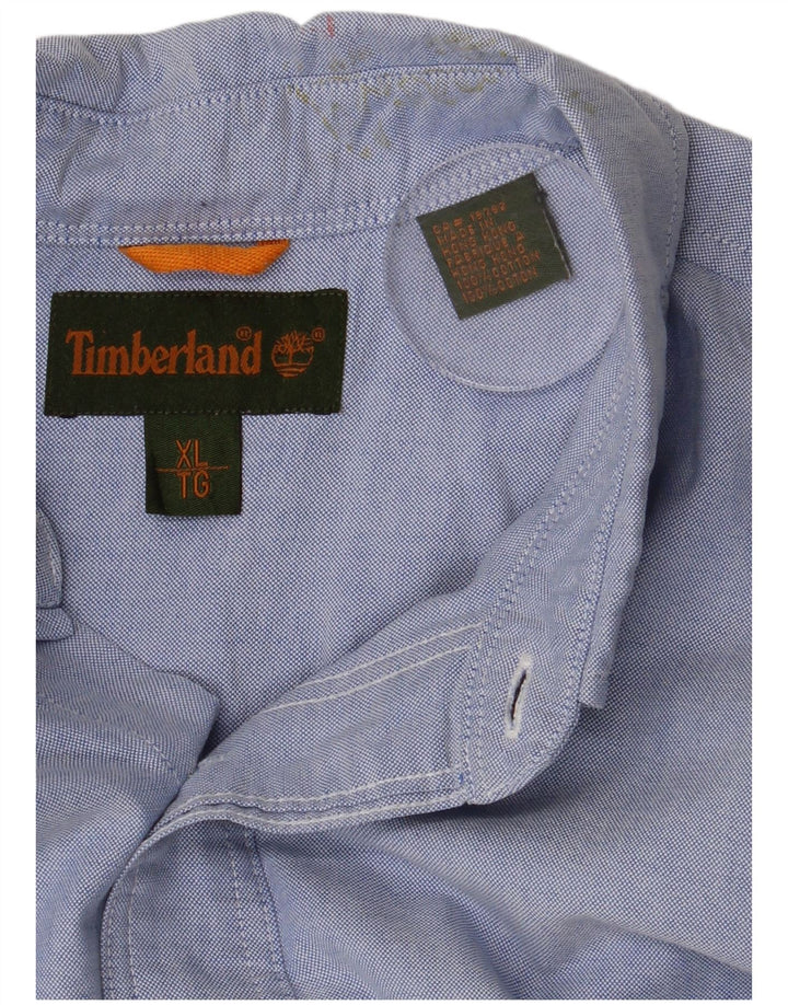 Camicia da uomo Timberland XL in cotone blu
