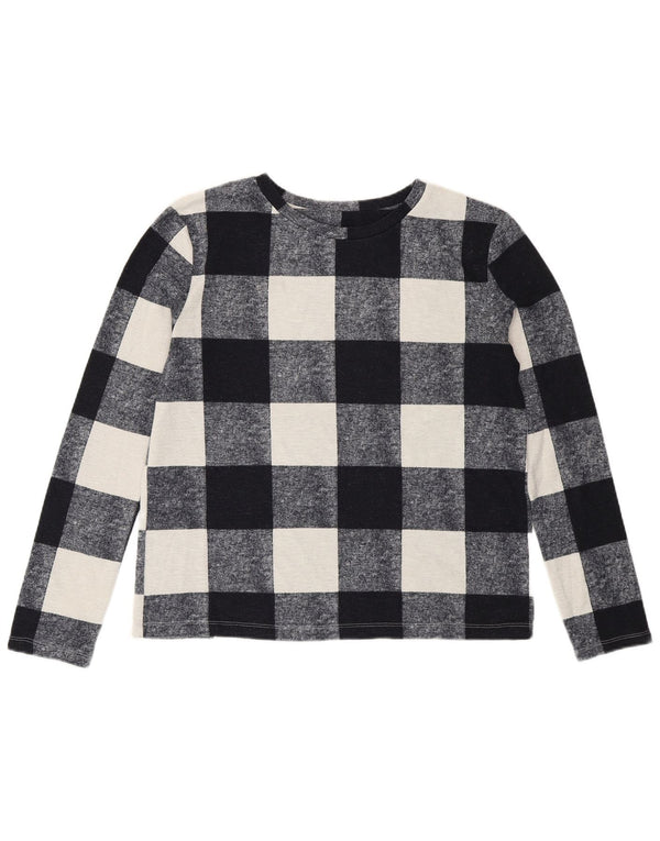 Marks & Spencer Top da donna a maniche lunghe UK 8 Small Poliestere blu navy