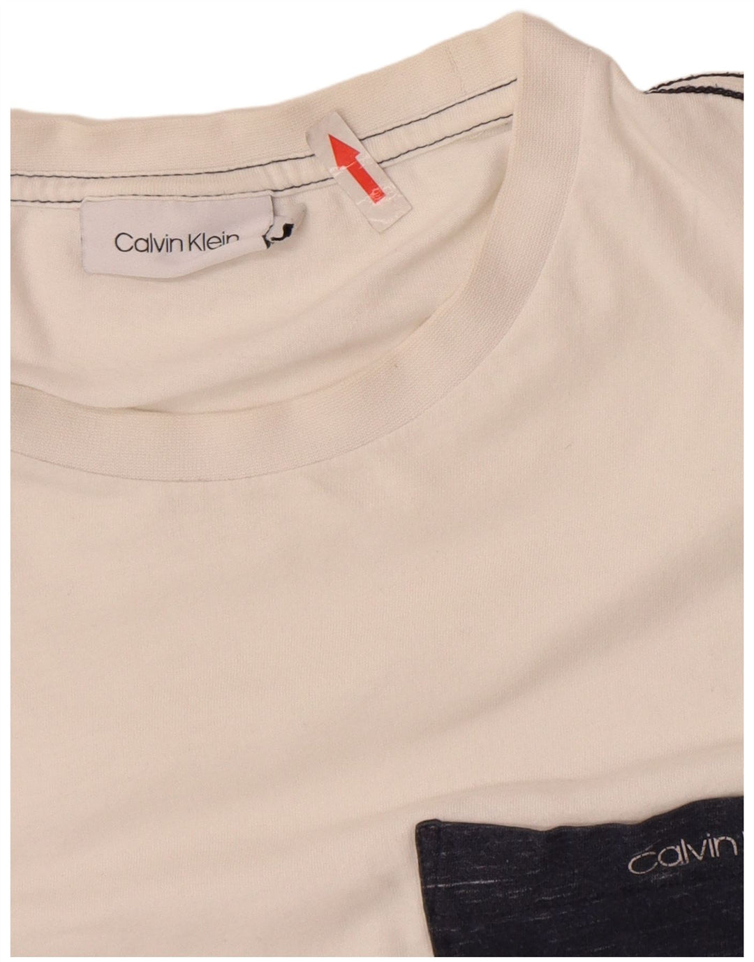 T-shirt da uomo Calvin Klein Top Small in cotone bianco