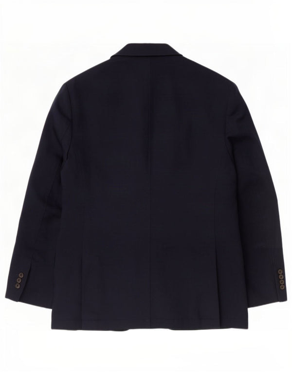 Giacca blazer a 2 bottoni da uomo Marks & Spencer UK 44 XL cotone blu navy