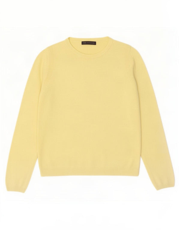 Maglione maglione girocollo da donna Marks & Spencer UK 12 Acrilico giallo medio