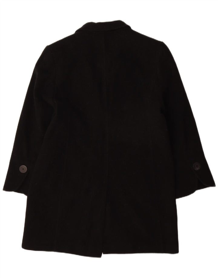 Cappotto da donna vintage UK 14 grande floreale nero