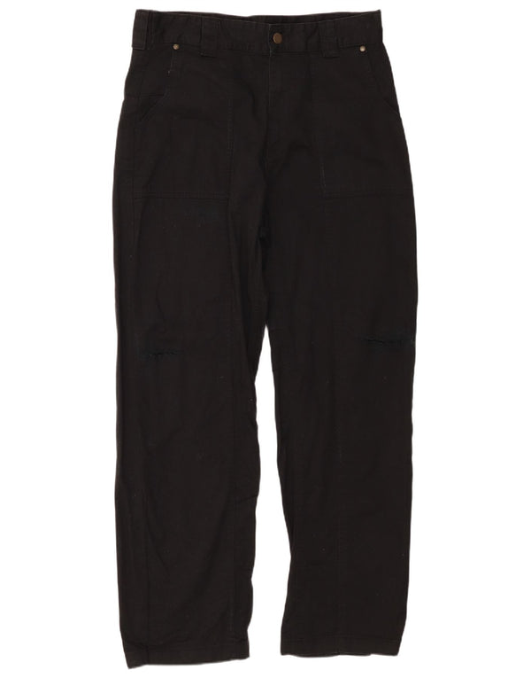 Pantaloni casual dritti invecchiati da uomo Zara EU 42 Large W32 L29 neri
