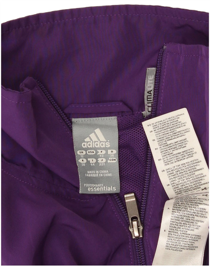 Giacca da tuta da donna Adidas Climalite UK 12 poliestere viola medio