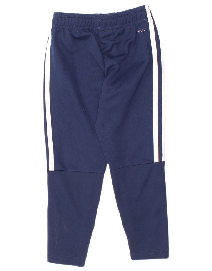 Pantaloni da tuta Adidas Climalite da ragazzo 3-4 anni in poliestere blu navy