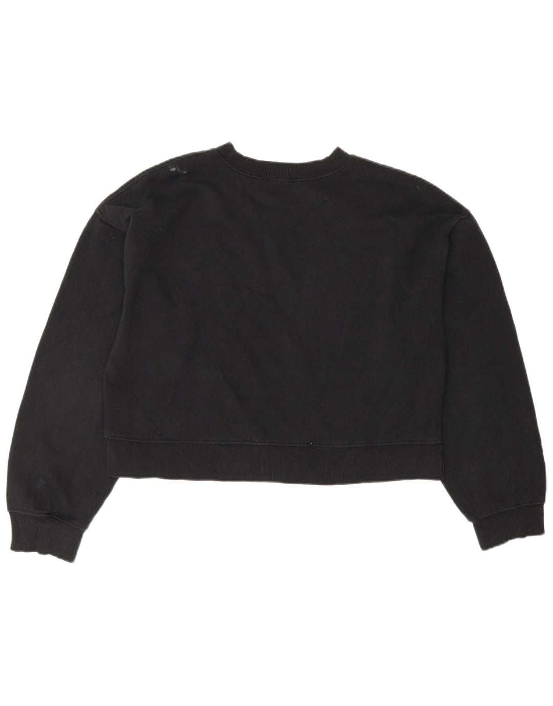 Felpa corta oversize da donna Zara, maglione UK 10, piccola, cotone nero