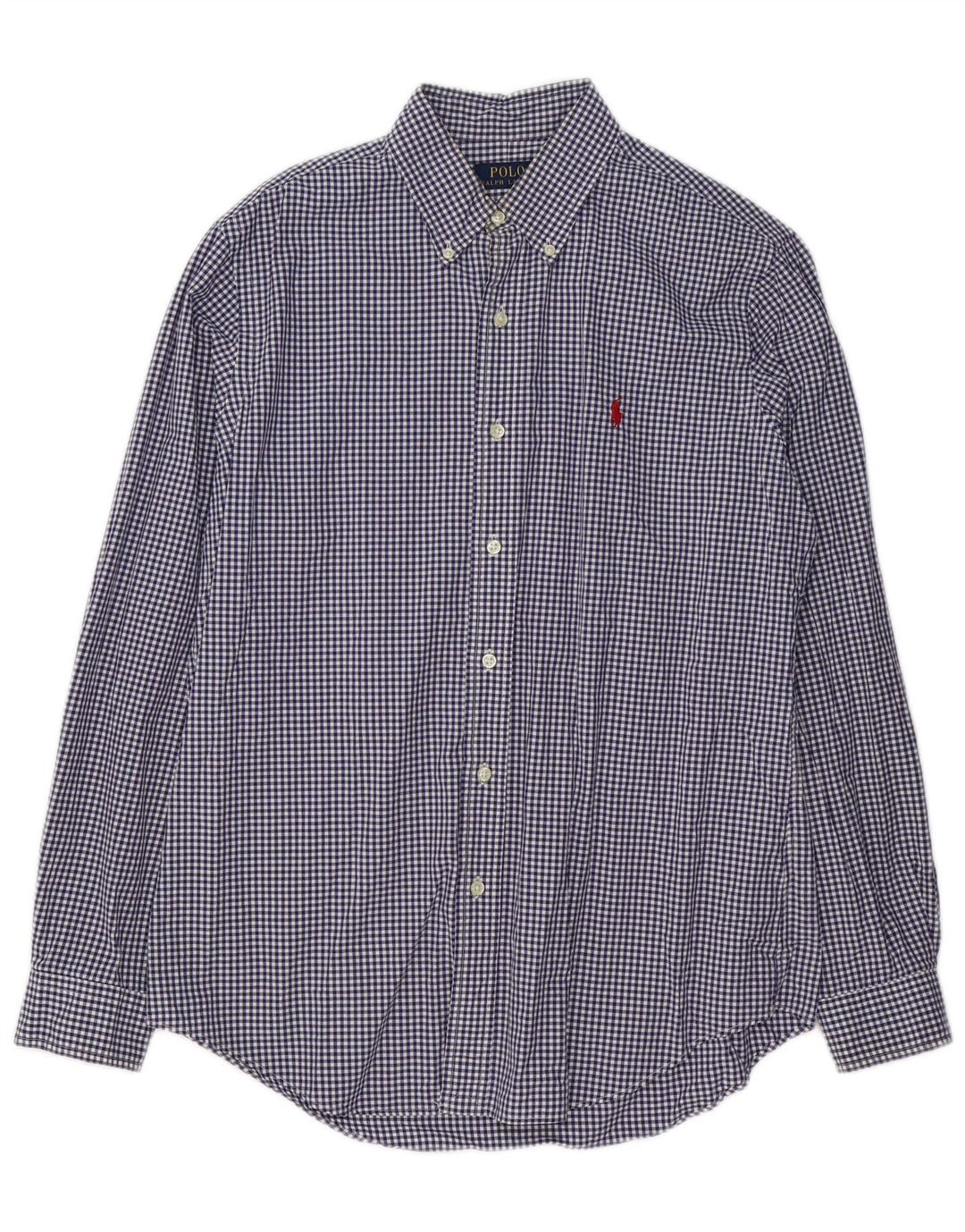 POLO RALPH LAUREN Camicia da uomo in cotone a quadretti blu navy medio