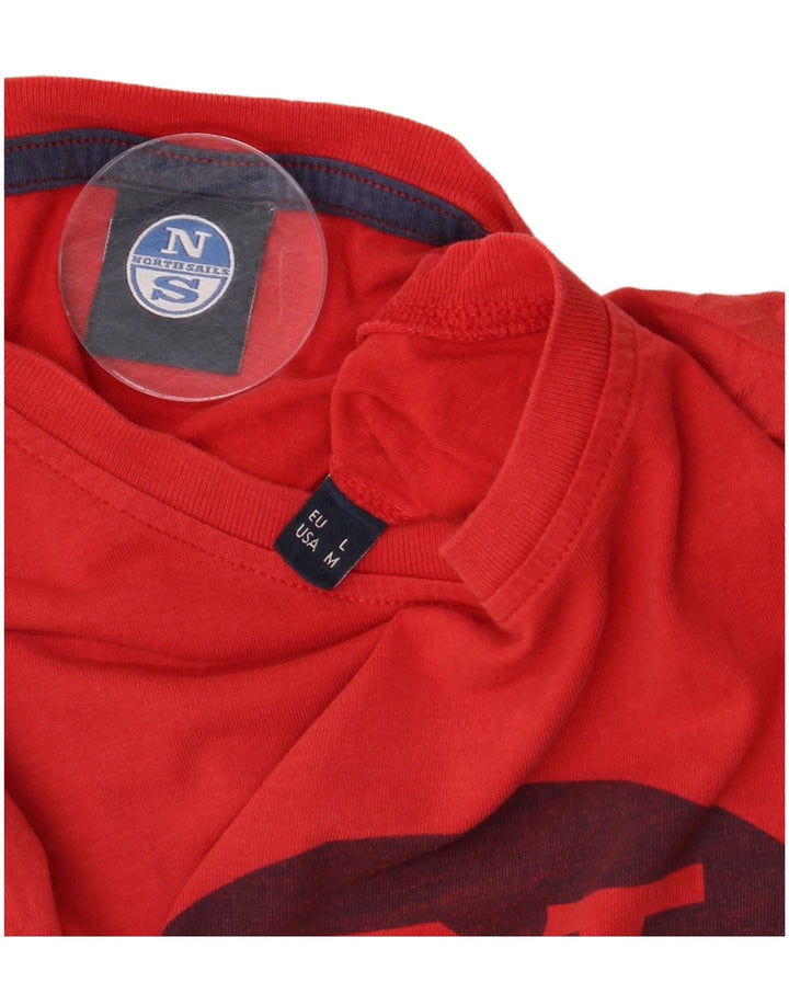 T-shirt grafica da uomo North Sails grande rossa