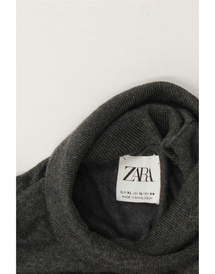 Maglione maglione collo alto da uomo Zara XL grigio