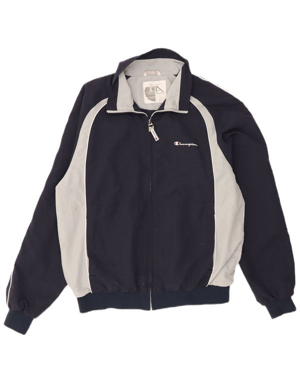 Giacca da tuta da uomo Champion Large in poliestere color block blu navy