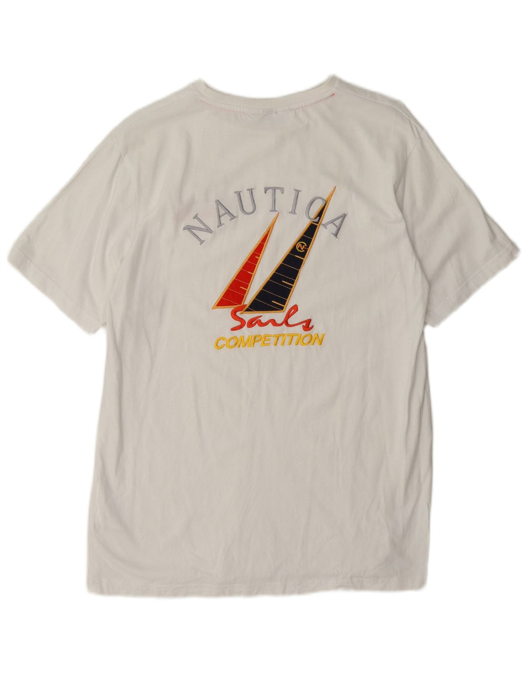 T-shirt grafica da uomo Nautica Top grande in cotone bianco