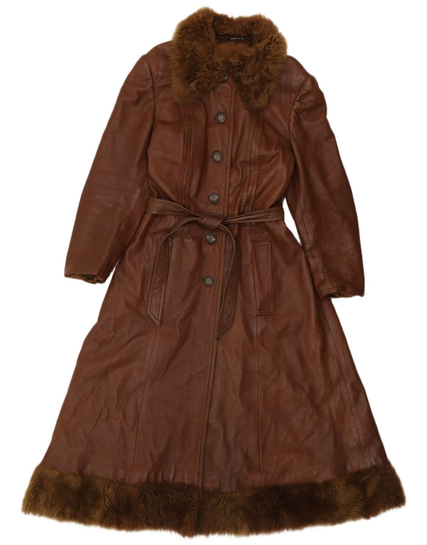 Cappotto in pelle da donna Induyco UK 12 Pelle marrone medio