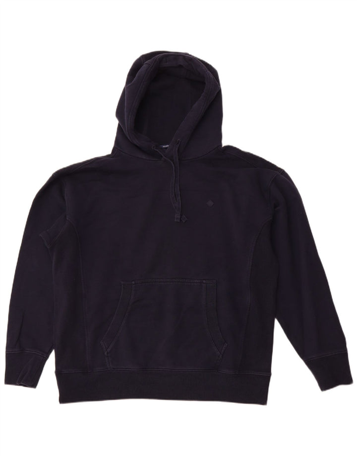 GANT Maglia con cappuccio dalla vestibilità comoda da uomo XL in cotone blu navy