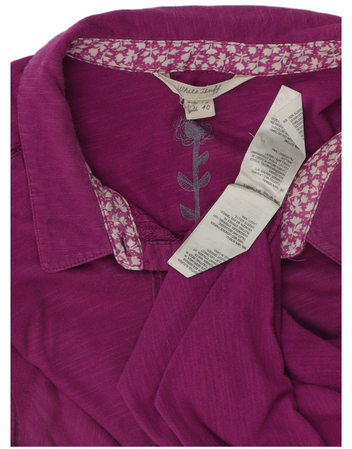 Camicia a maniche corte da donna White Stuff UK 12 Cotone viola medio