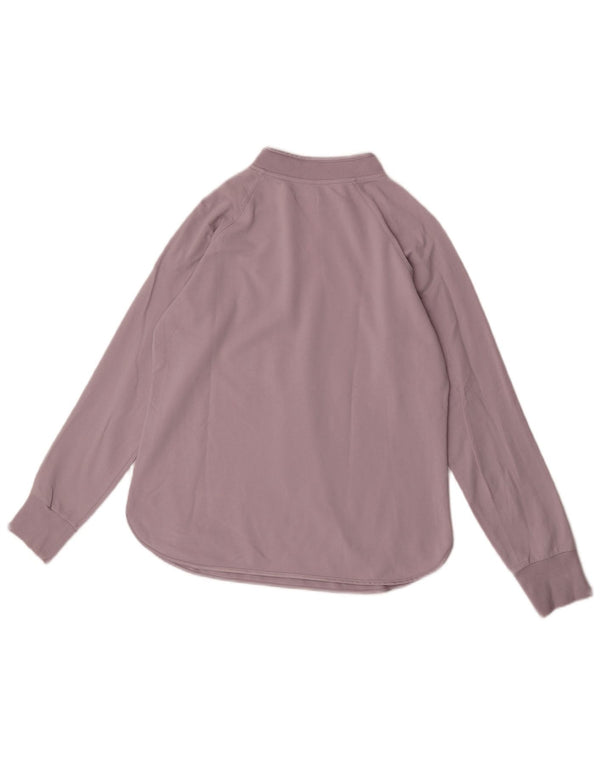 Felpa da donna con collo con zip Emporio Armani UK 14 viola medio