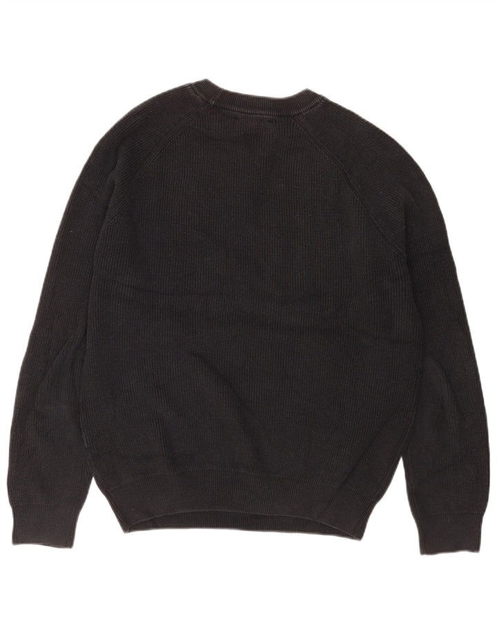 Maglione maglione girocollo da uomo Zara in cotone nero medio