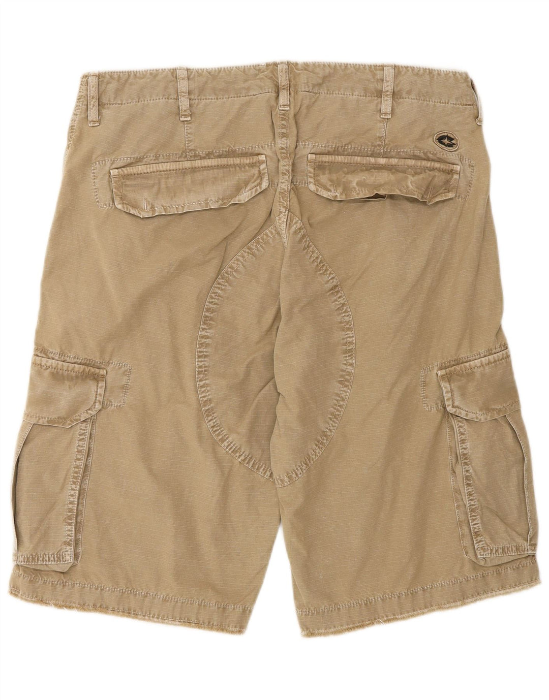 Pantaloncini cargo da uomo vintage W33 cotone gessato medio kaki