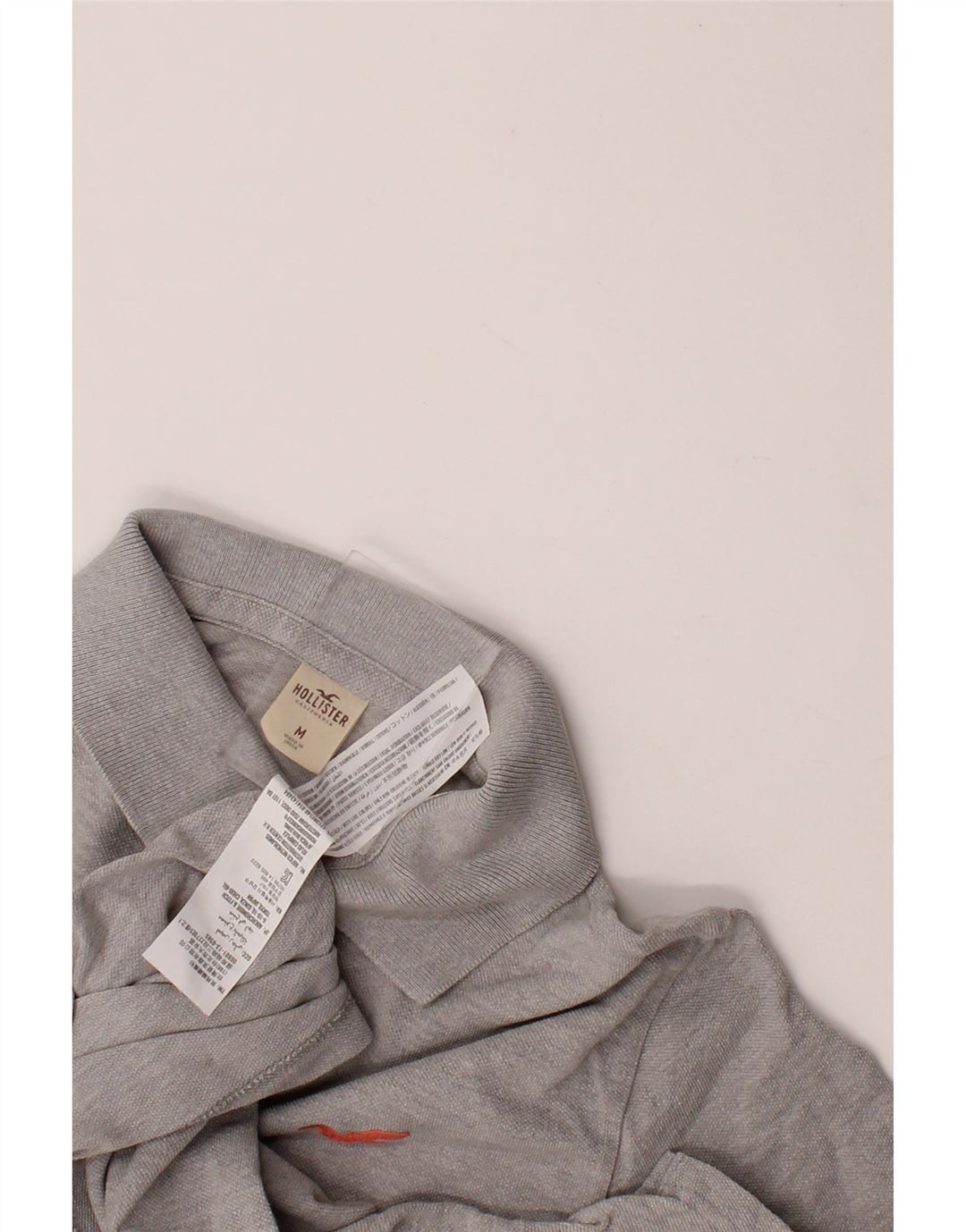 HOLLISTER Mens Polo Shirt Medium Grey Cotton Vintage Hollister and Second-Hand Hollister from Messina Hembry 