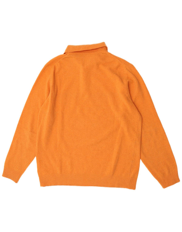 Maglione da uomo a collo alto Sergio Tacchini XL in lana arancione